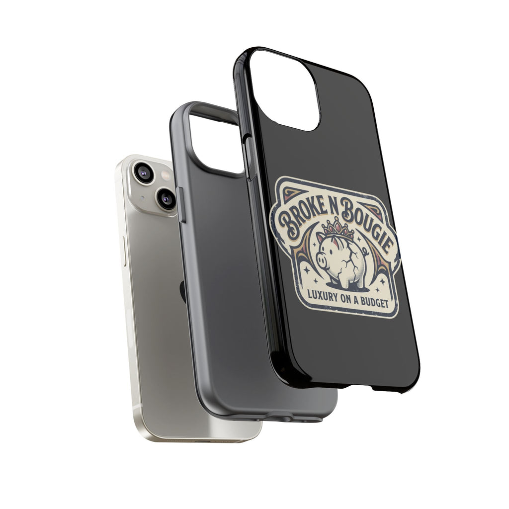 Phone Case — "Broke N Bougie: Luxury on a Budget" Cute Pig Design
