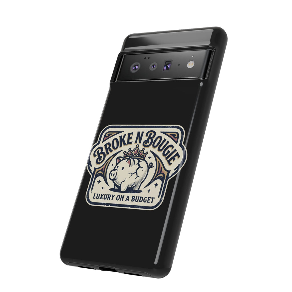Phone Case — "Broke N Bougie: Luxury on a Budget" Cute Pig Design