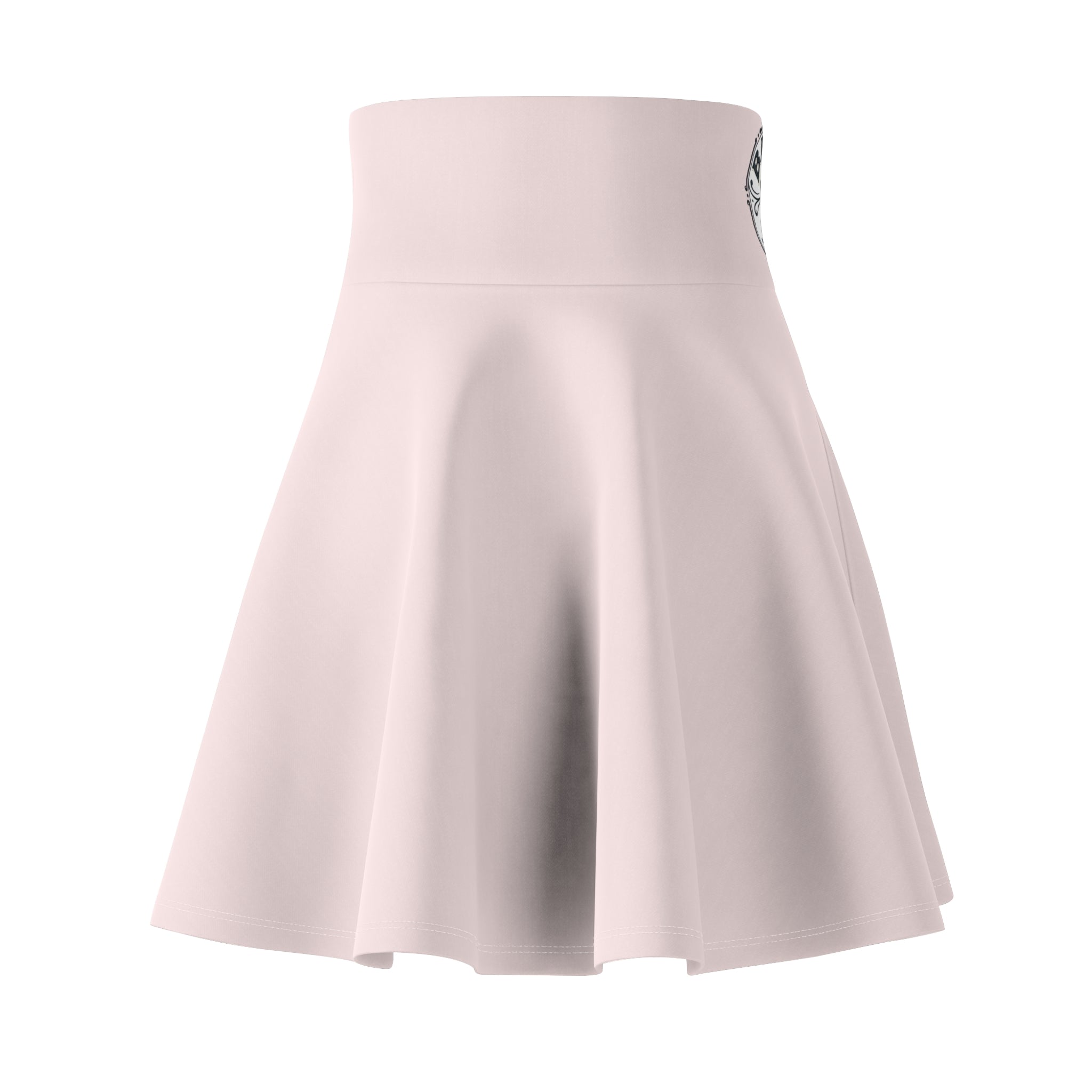 Vintage Compass Pink Skater Skirt — Women’s Nautical Graphic Skirt
