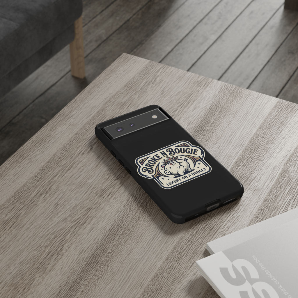 Phone Case — "Broke N Bougie: Luxury on a Budget" Cute Pig Design