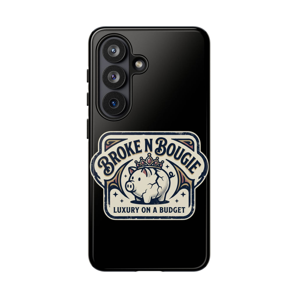 Phone Case — "Broke N Bougie: Luxury on a Budget" Cute Pig Design