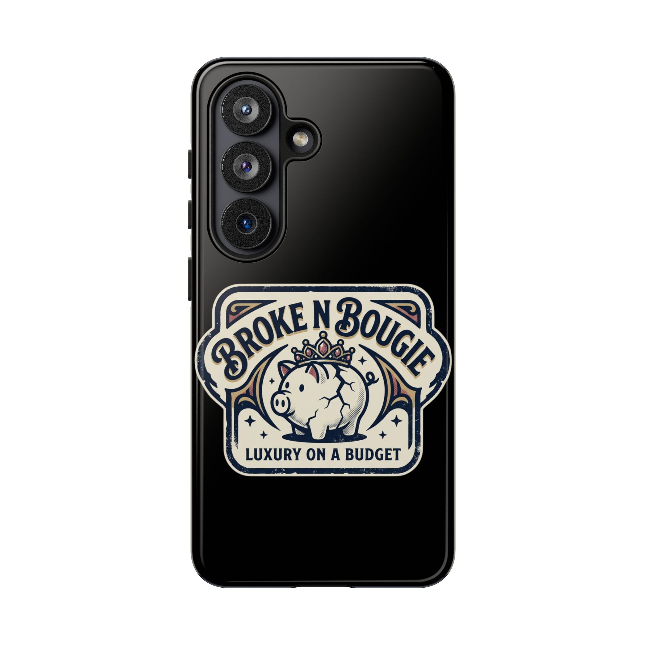 Phone Case — "Broke N Bougie: Luxury on a Budget" Cute Pig Design