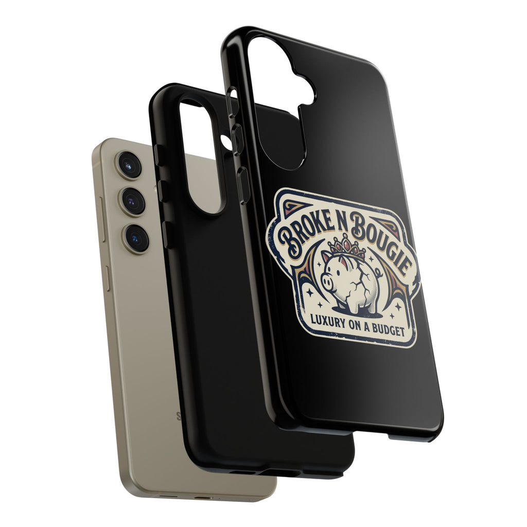 Phone Case — "Broke N Bougie: Luxury on a Budget" Cute Pig Design