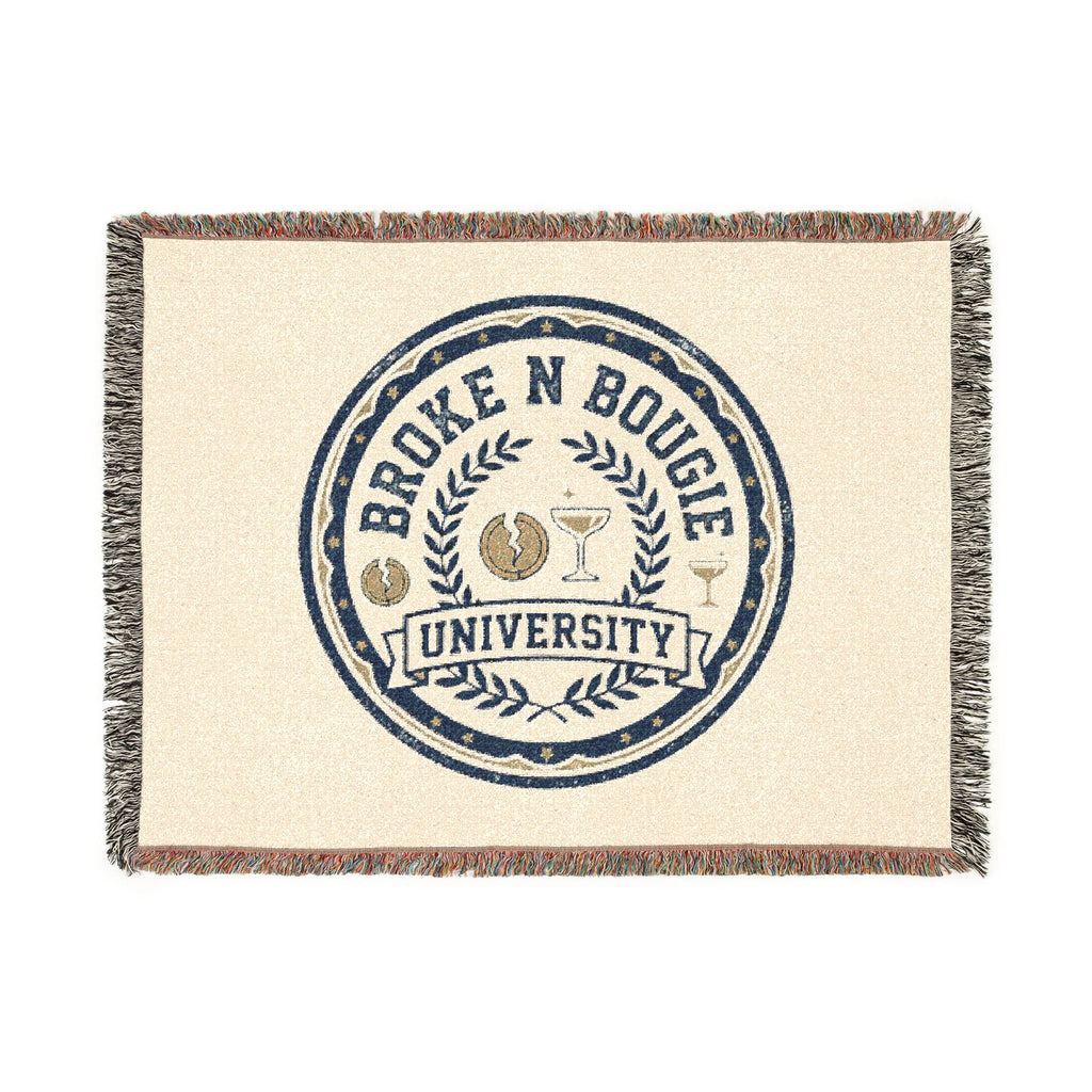 Broken n Bougie University Woven Blanket