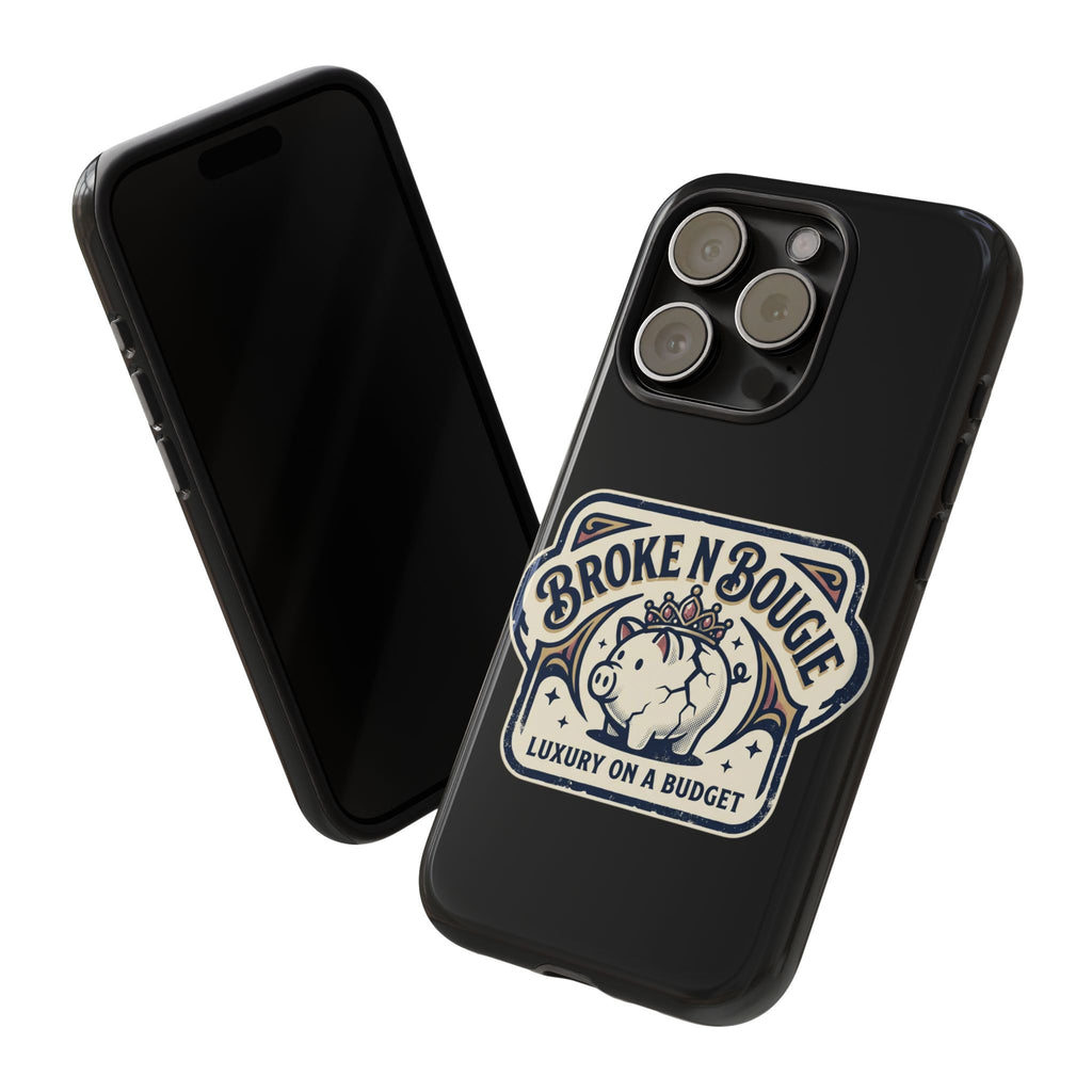 Phone Case — "Broke N Bougie: Luxury on a Budget" Cute Pig Design