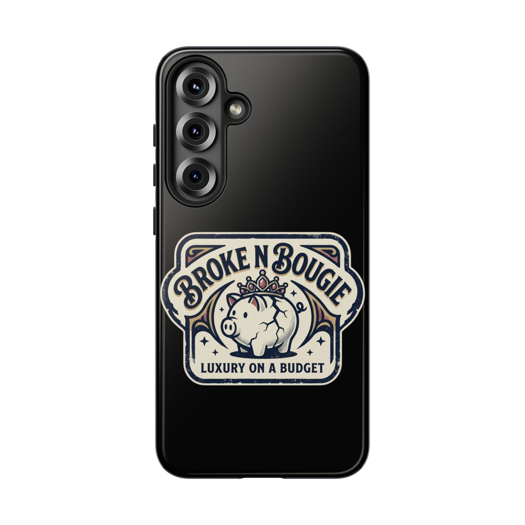 Phone Case — "Broke N Bougie: Luxury on a Budget" Cute Pig Design