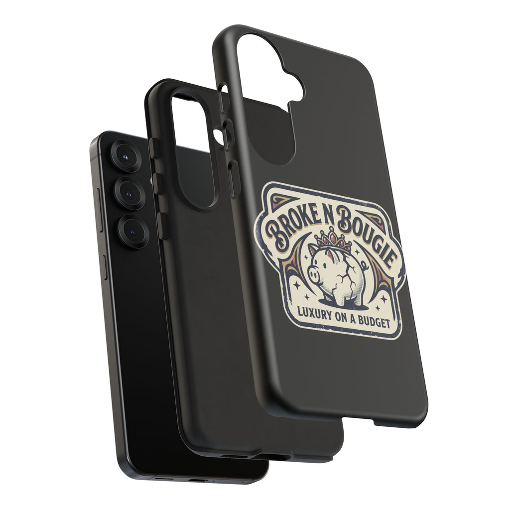 Phone Case — "Broke N Bougie: Luxury on a Budget" Cute Pig Design