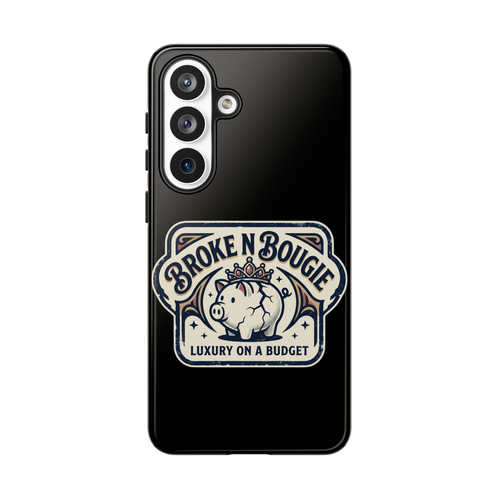 Phone Case — "Broke N Bougie: Luxury on a Budget" Cute Pig Design