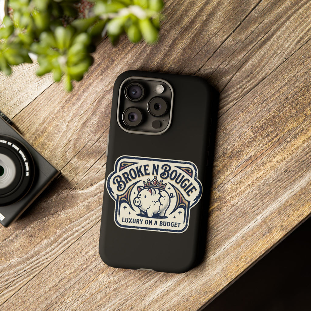 Phone Case — "Broke N Bougie: Luxury on a Budget" Cute Pig Design
