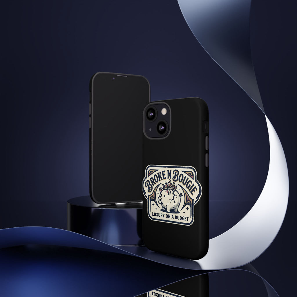 Phone Case — "Broke N Bougie: Luxury on a Budget" Cute Pig Design
