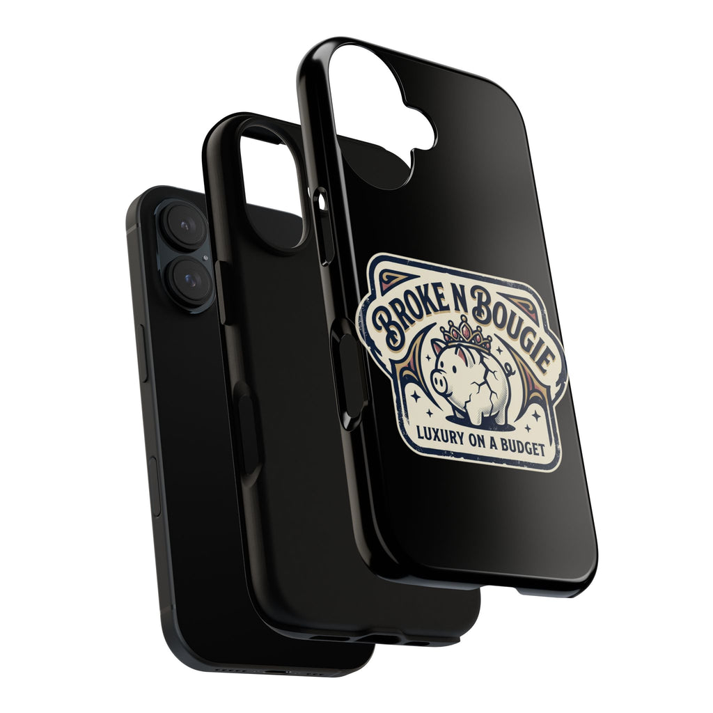 Phone Case — "Broke N Bougie: Luxury on a Budget" Cute Pig Design