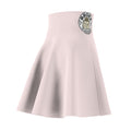 Vintage Compass Pink Skater Skirt — Women’s Nautical Graphic Skirt