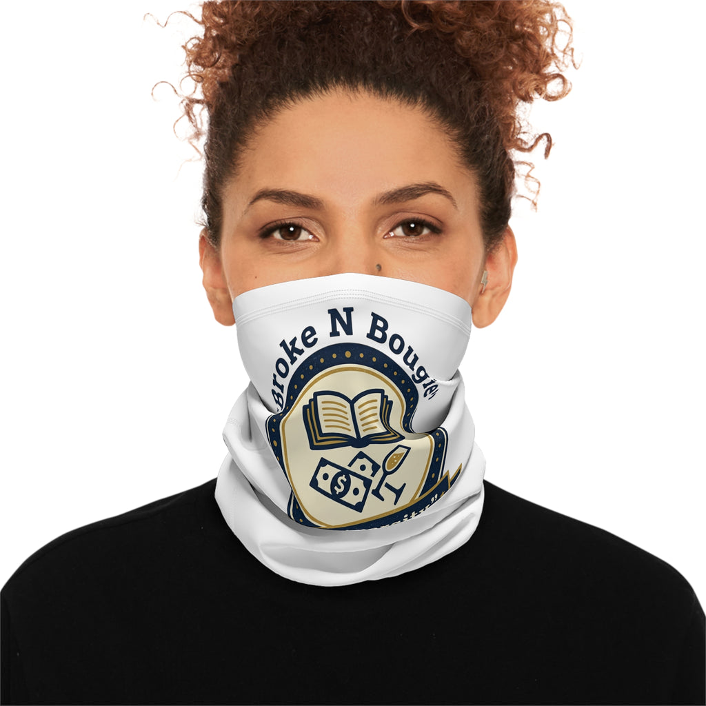 Broke N Bougie University Neck Gaiter — Winter Drawstring Face Mask