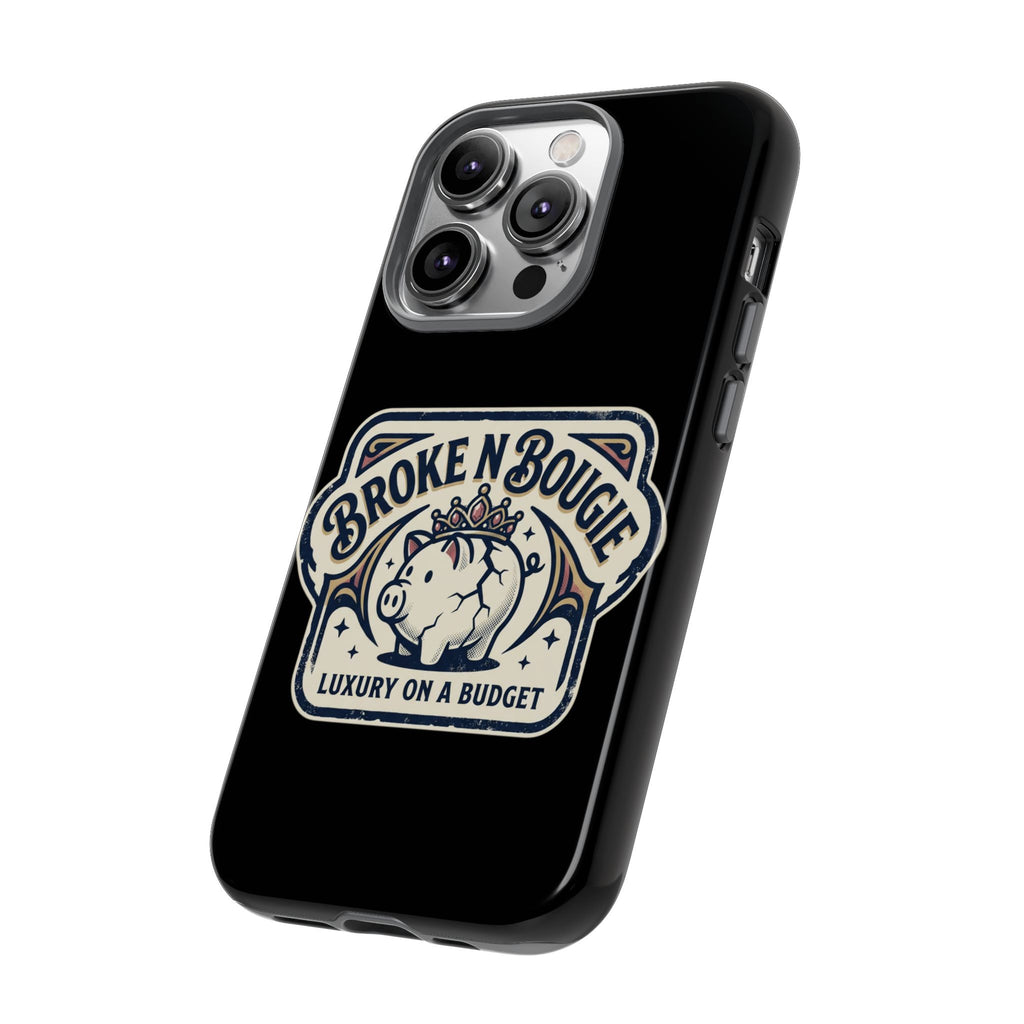 Phone Case — "Broke N Bougie: Luxury on a Budget" Cute Pig Design
