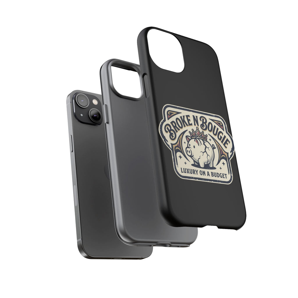Phone Case — "Broke N Bougie: Luxury on a Budget" Cute Pig Design