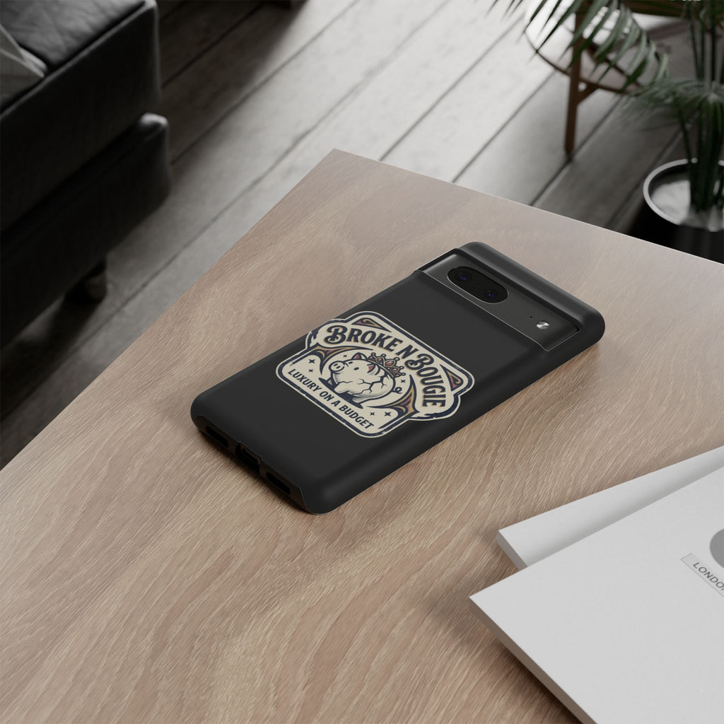Phone Case — "Broke N Bougie: Luxury on a Budget" Cute Pig Design