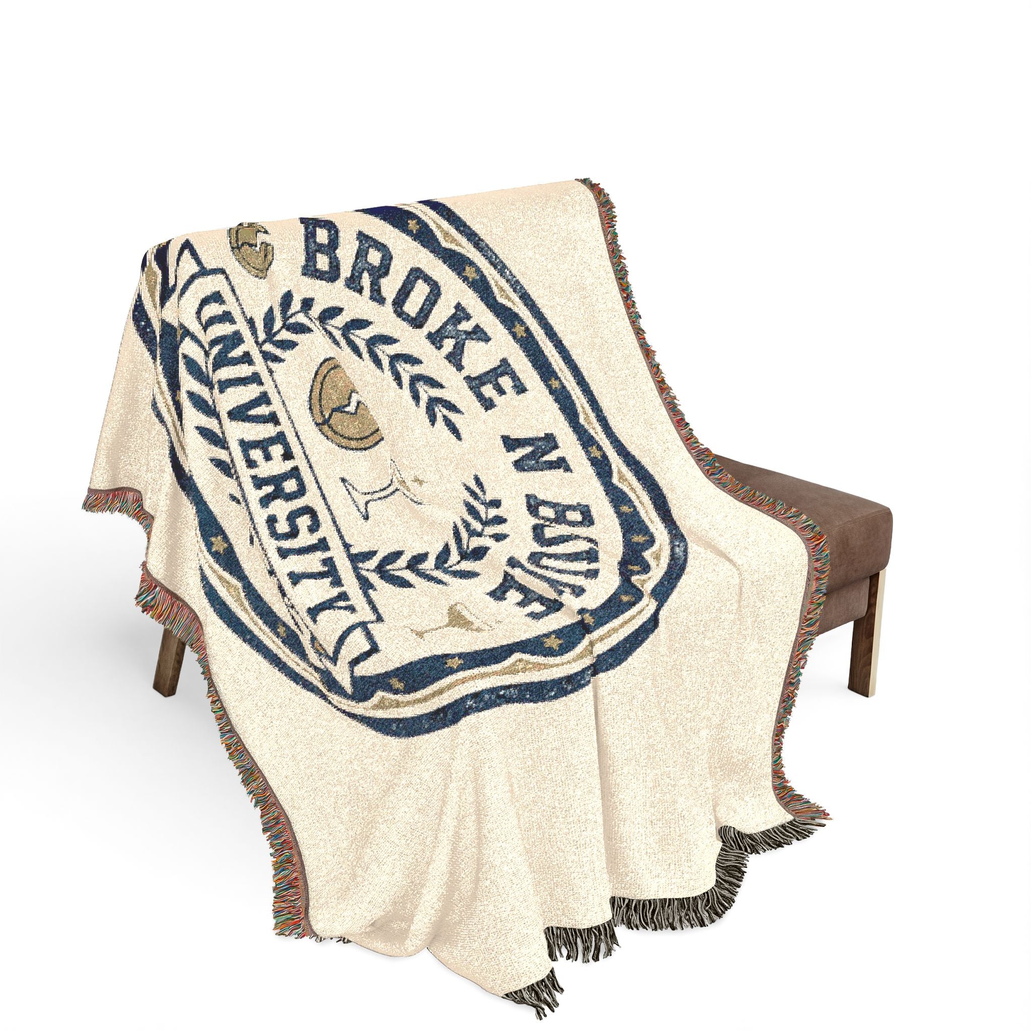 Broken n Bougie University Woven Blanket