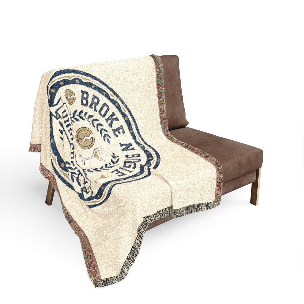 Broken n Bougie University Woven Blanket