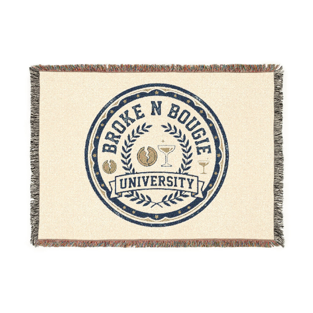 Broken n Bougie University Woven Blanket