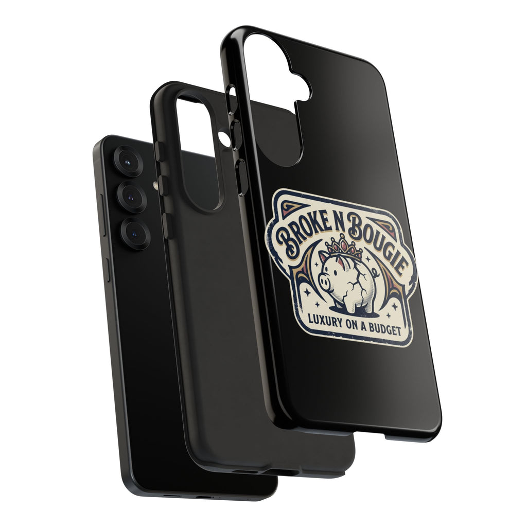 Phone Case — "Broke N Bougie: Luxury on a Budget" Cute Pig Design