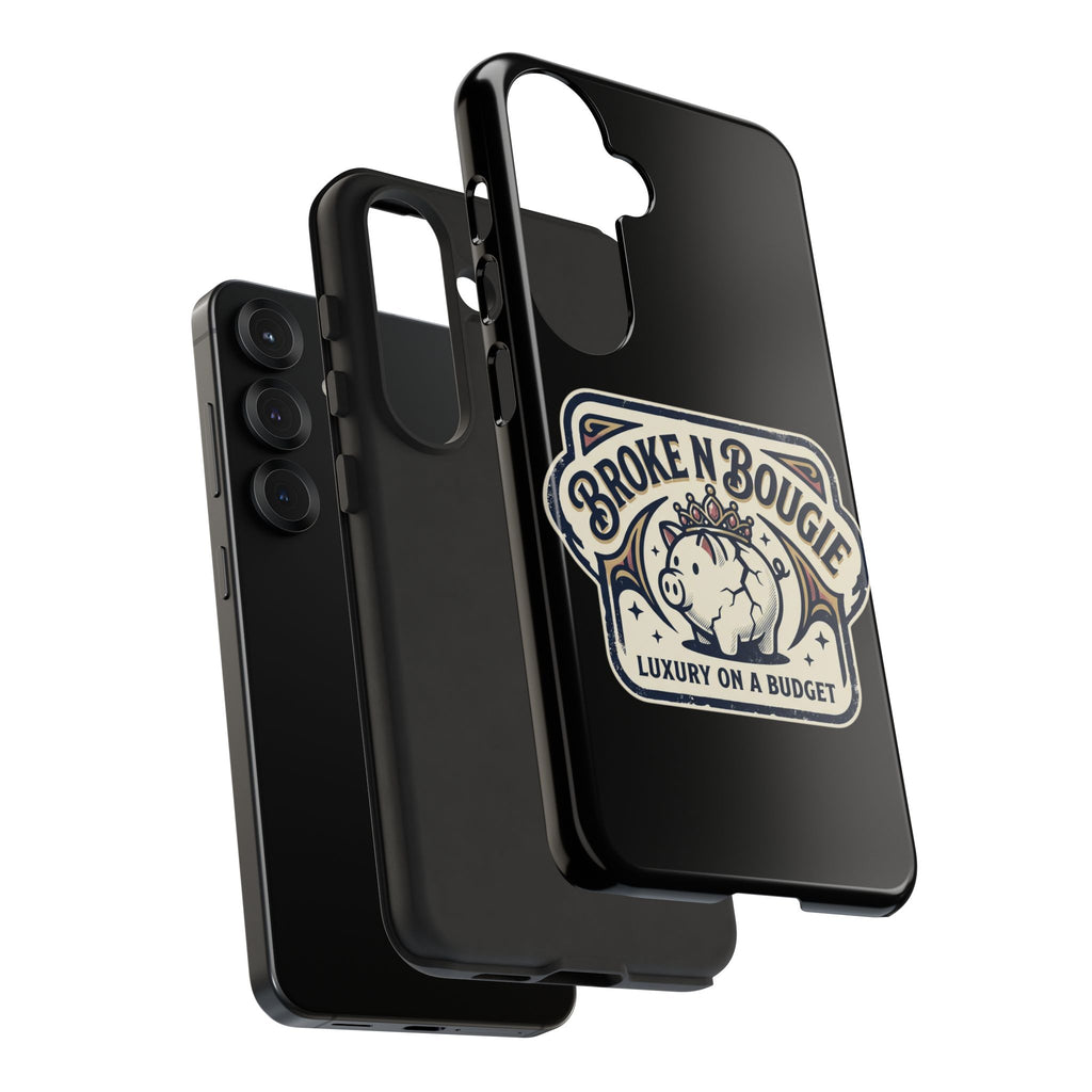 Phone Case — "Broke N Bougie: Luxury on a Budget" Cute Pig Design
