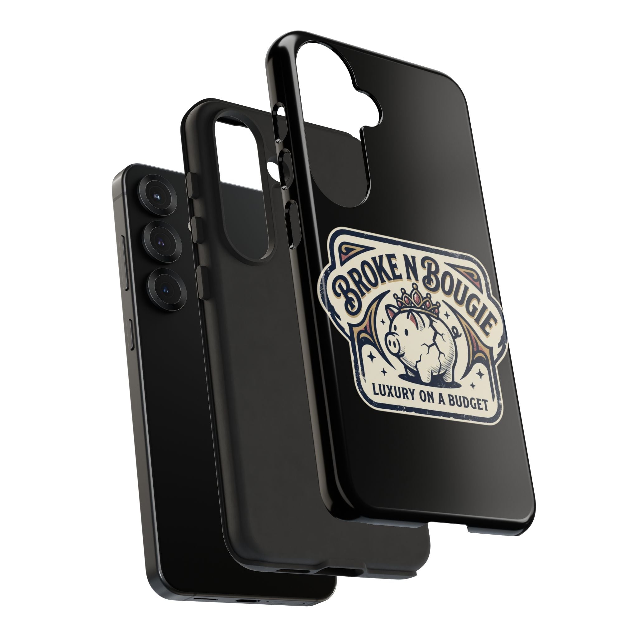 Phone Case — "Broke N Bougie: Luxury on a Budget" Cute Pig Design