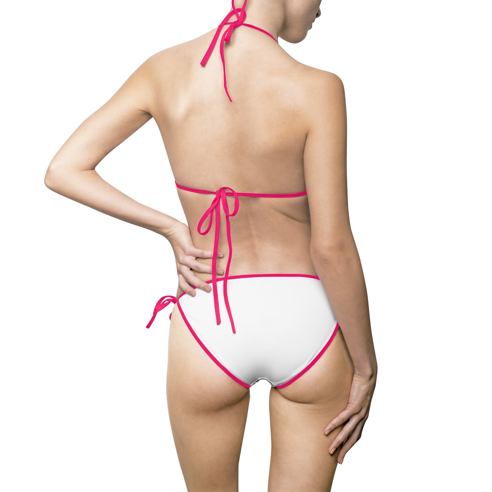 Broke & Bougie Printed Triangle Bikini — Women's Tie-Side Swimsuit