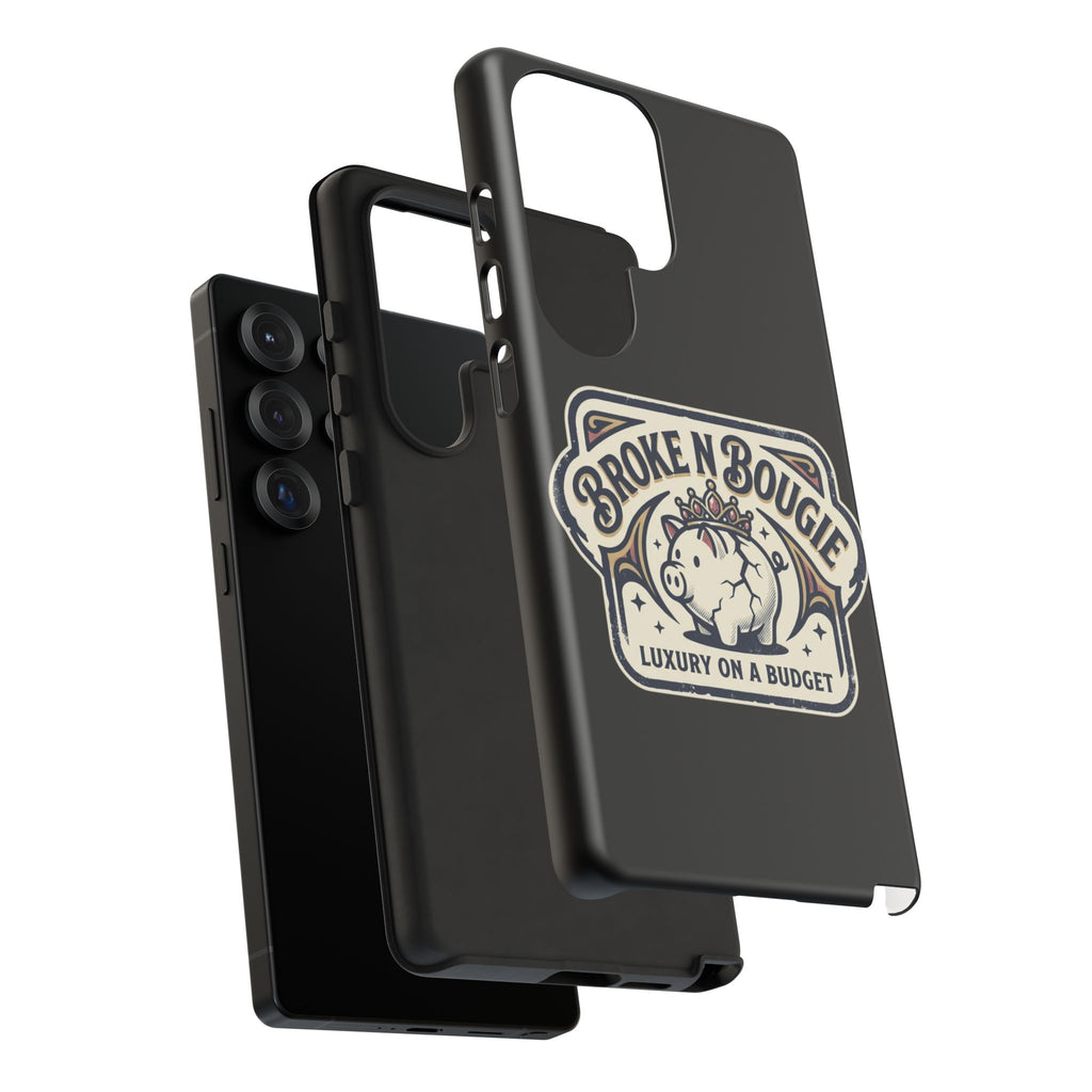 Phone Case — "Broke N Bougie: Luxury on a Budget" Cute Pig Design