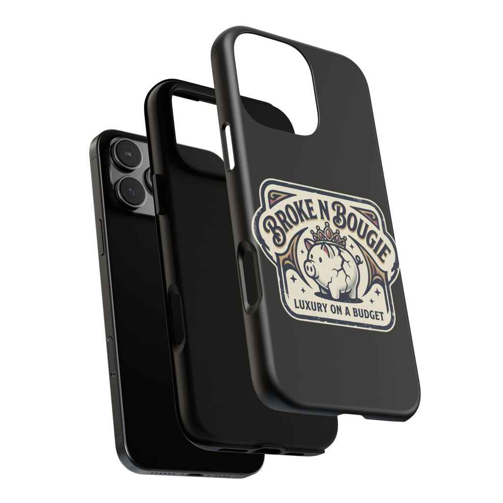 Phone Case — "Broke N Bougie: Luxury on a Budget" Cute Pig Design