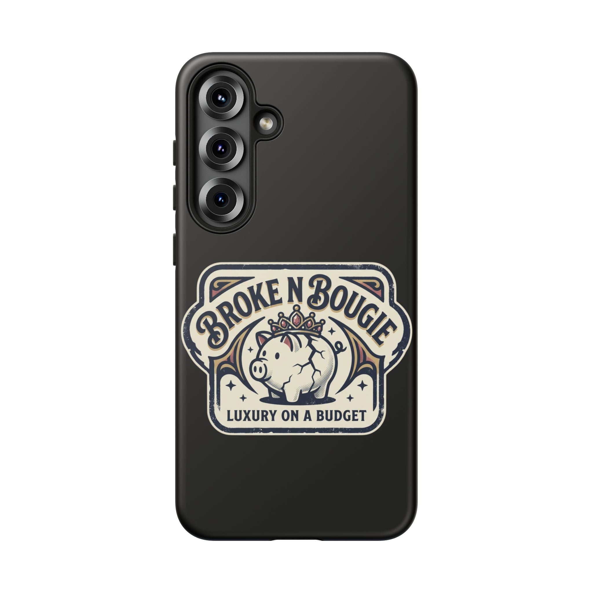 Phone Case — "Broke N Bougie: Luxury on a Budget" Cute Pig Design