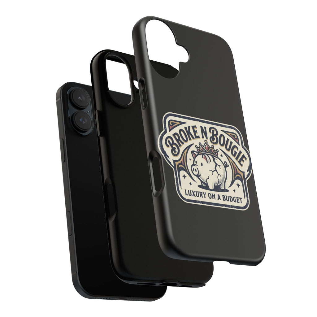 Phone Case — "Broke N Bougie: Luxury on a Budget" Cute Pig Design