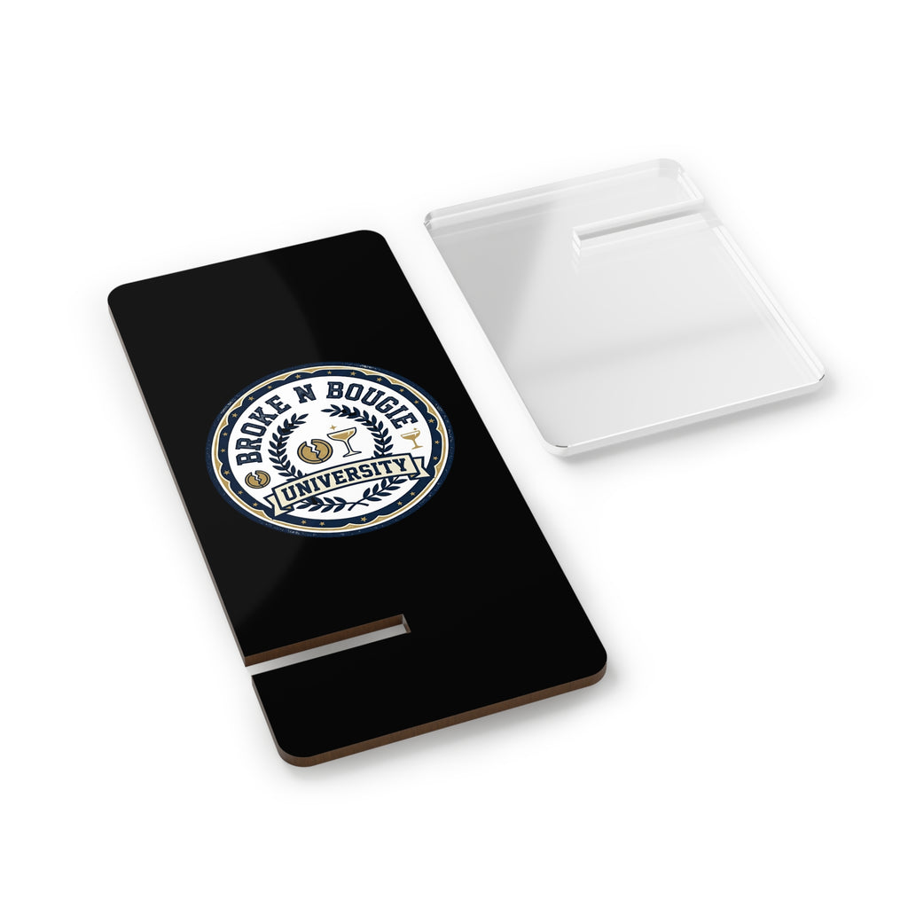 Broke N Bougie University Phone Stand – Acrylic Mobile Display Dock