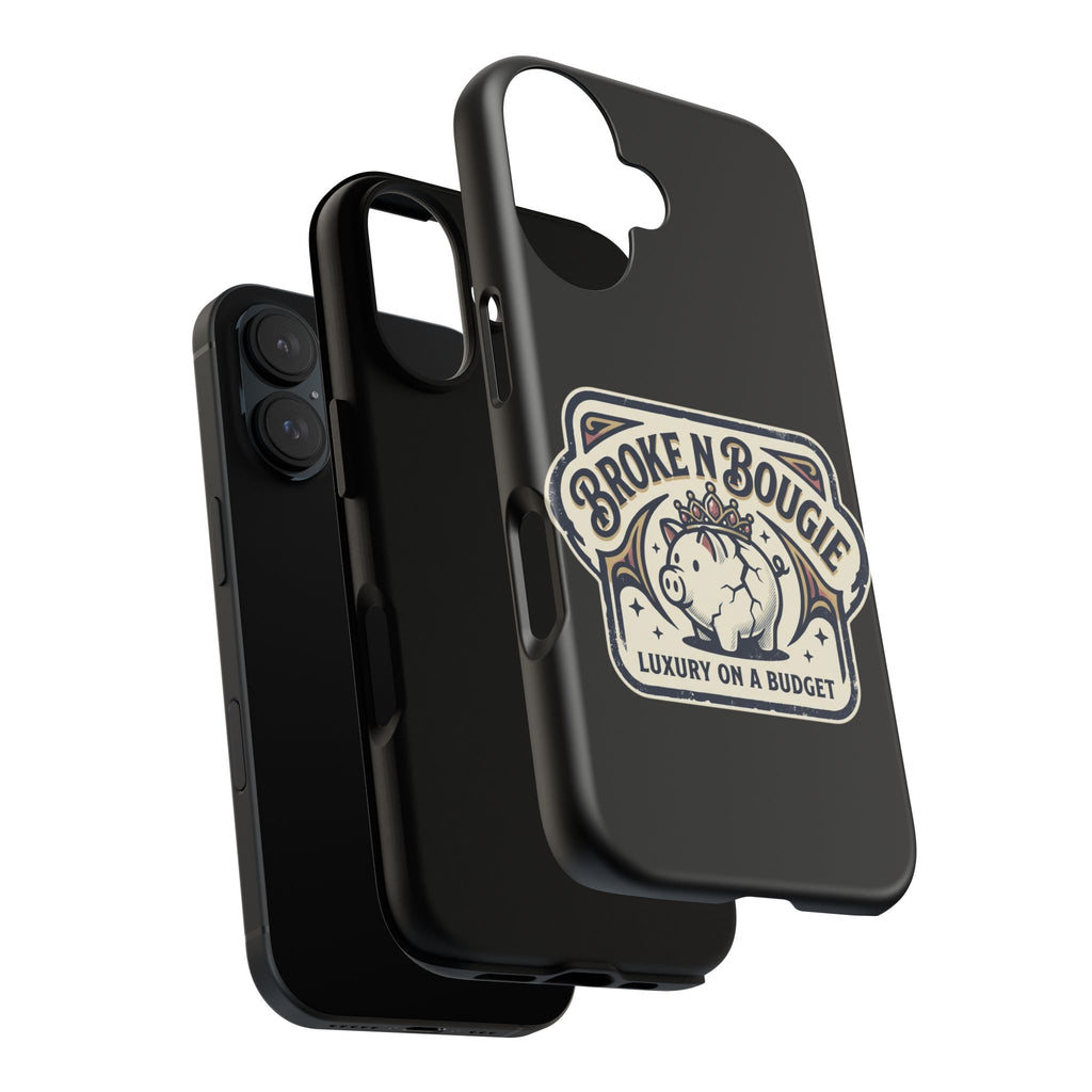 Phone Case — "Broke N Bougie: Luxury on a Budget" Cute Pig Design