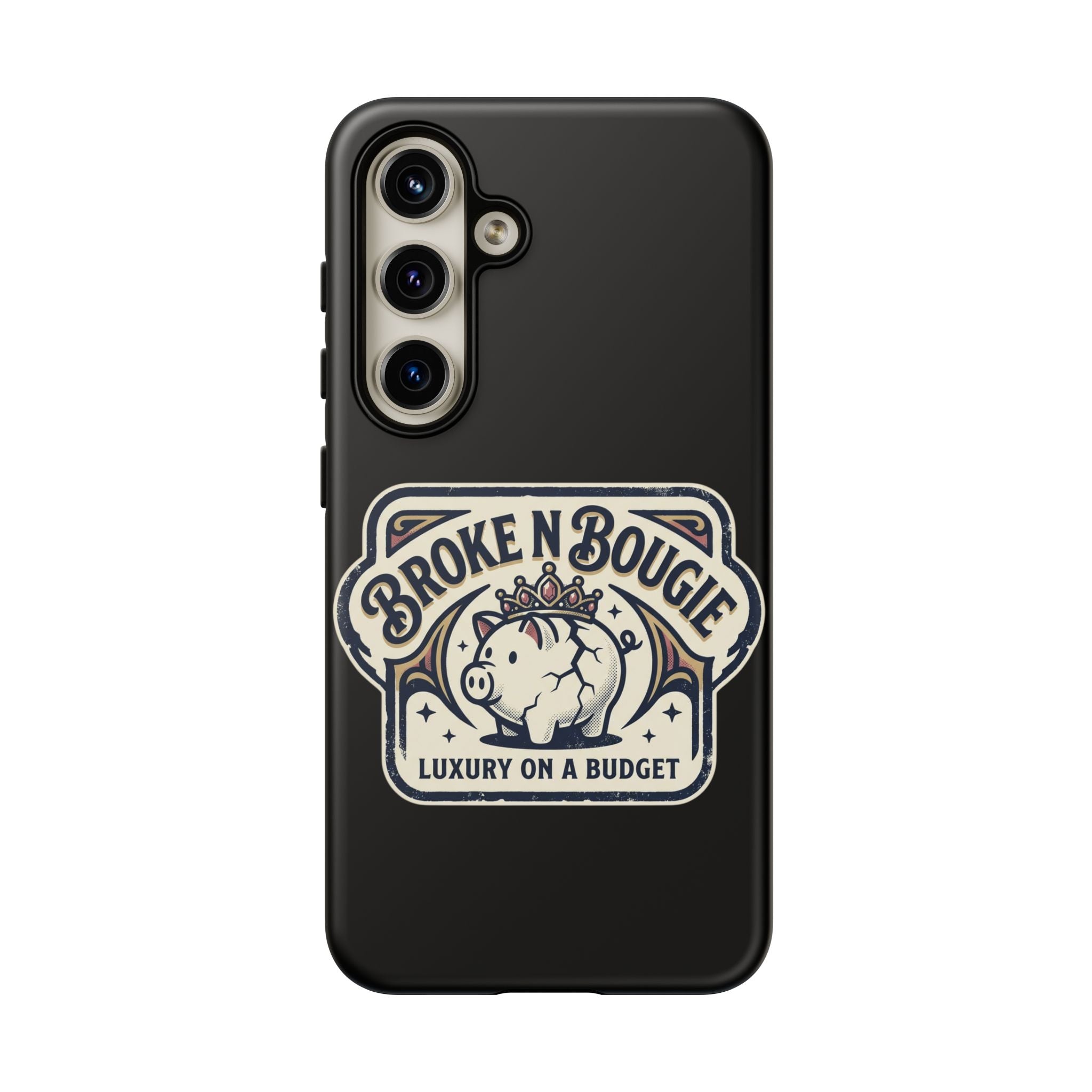 Phone Case — "Broke N Bougie: Luxury on a Budget" Cute Pig Design