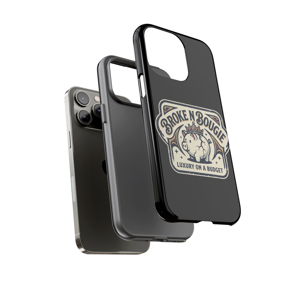 Phone Case — "Broke N Bougie: Luxury on a Budget" Cute Pig Design