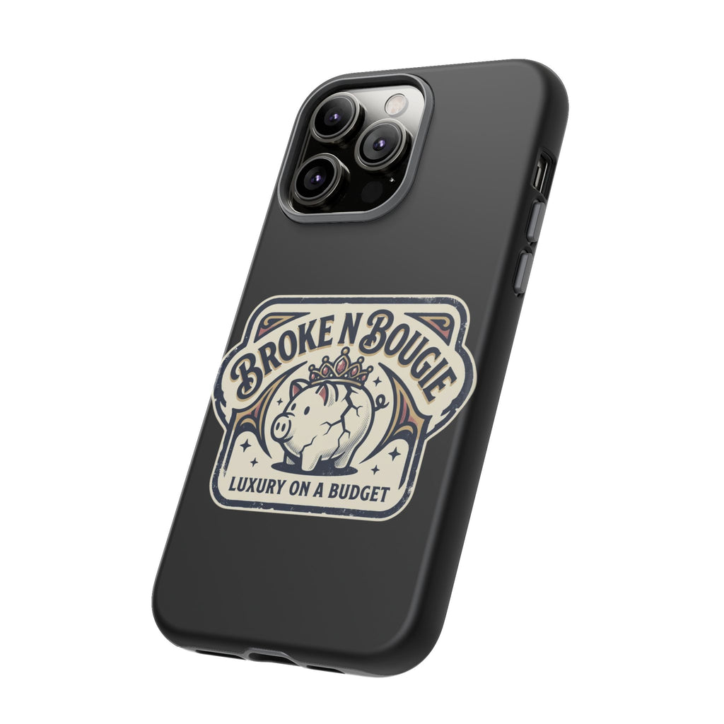 Phone Case — "Broke N Bougie: Luxury on a Budget" Cute Pig Design