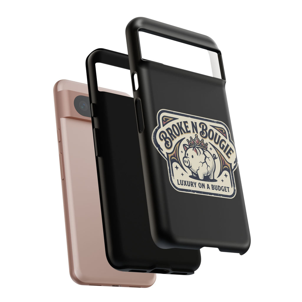 Phone Case — "Broke N Bougie: Luxury on a Budget" Cute Pig Design