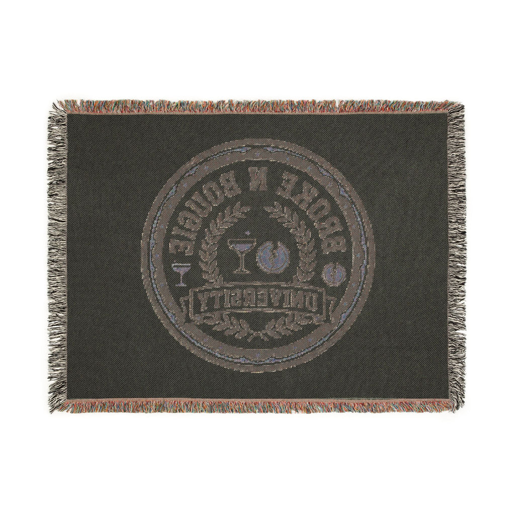Broken n Bougie University Woven Blanket