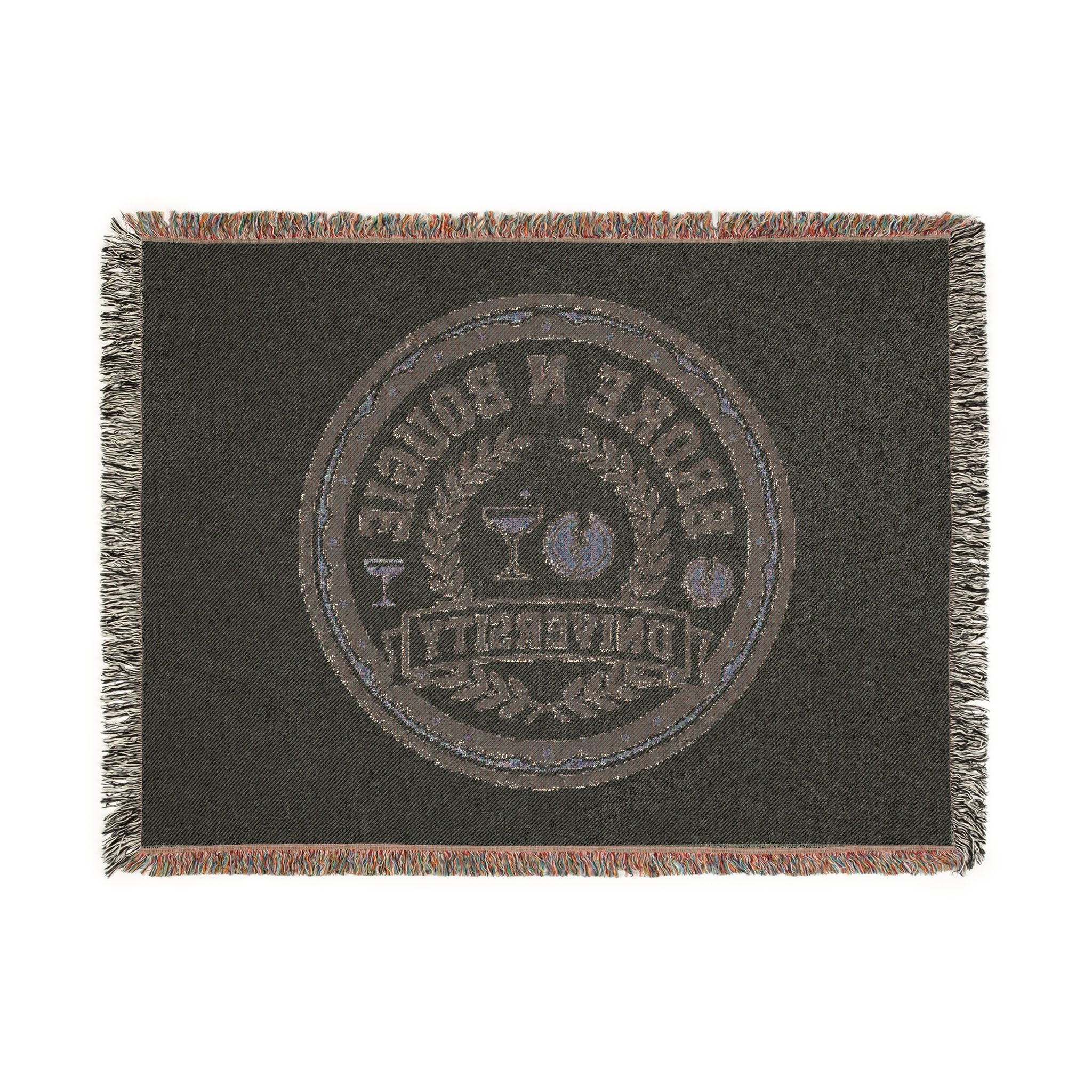 Broken n Bougie University Woven Blanket