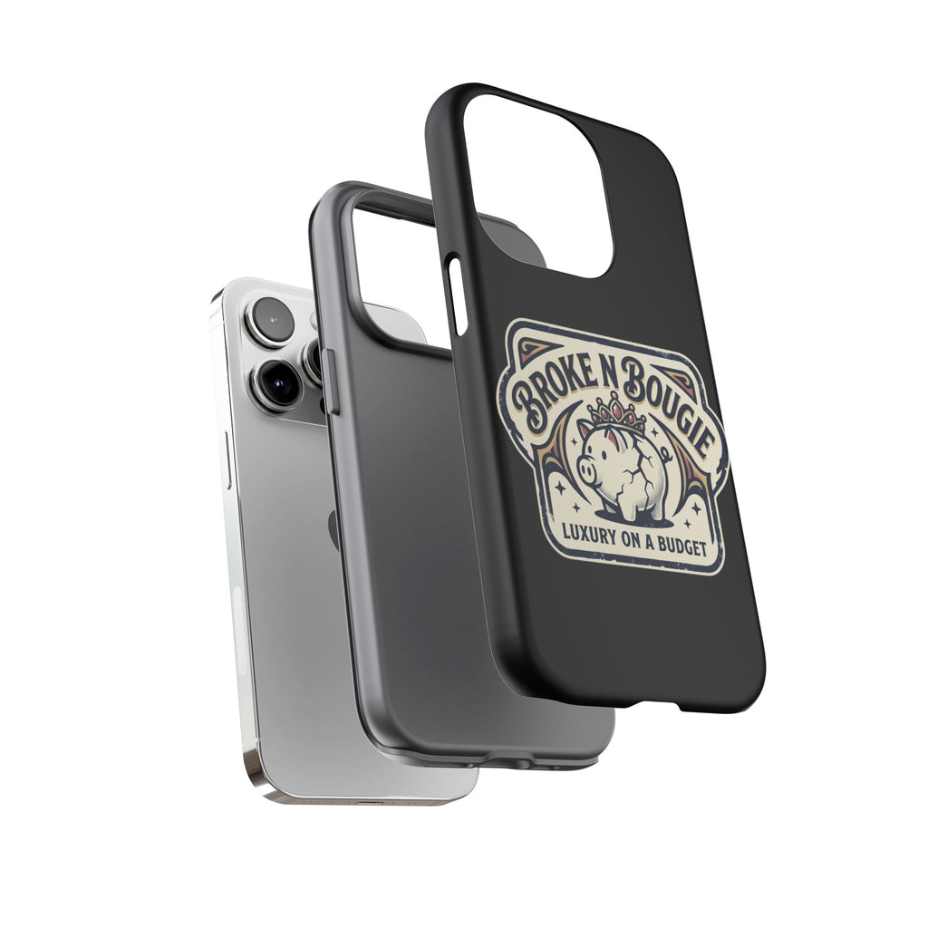 Phone Case — "Broke N Bougie: Luxury on a Budget" Cute Pig Design
