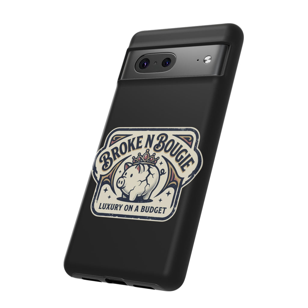 Phone Case — "Broke N Bougie: Luxury on a Budget" Cute Pig Design