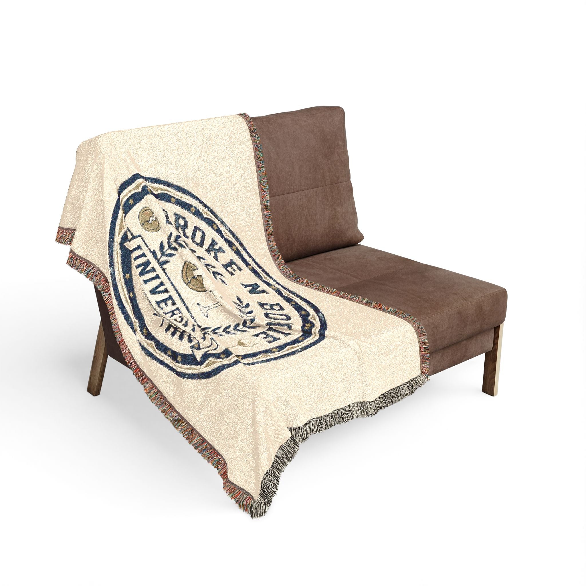 Broken n Bougie University Woven Blanket