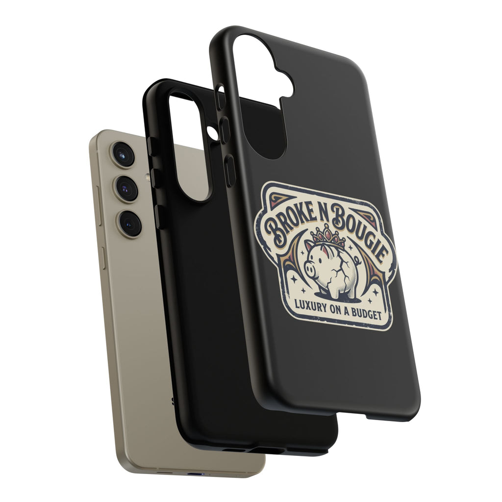 Phone Case — "Broke N Bougie: Luxury on a Budget" Cute Pig Design