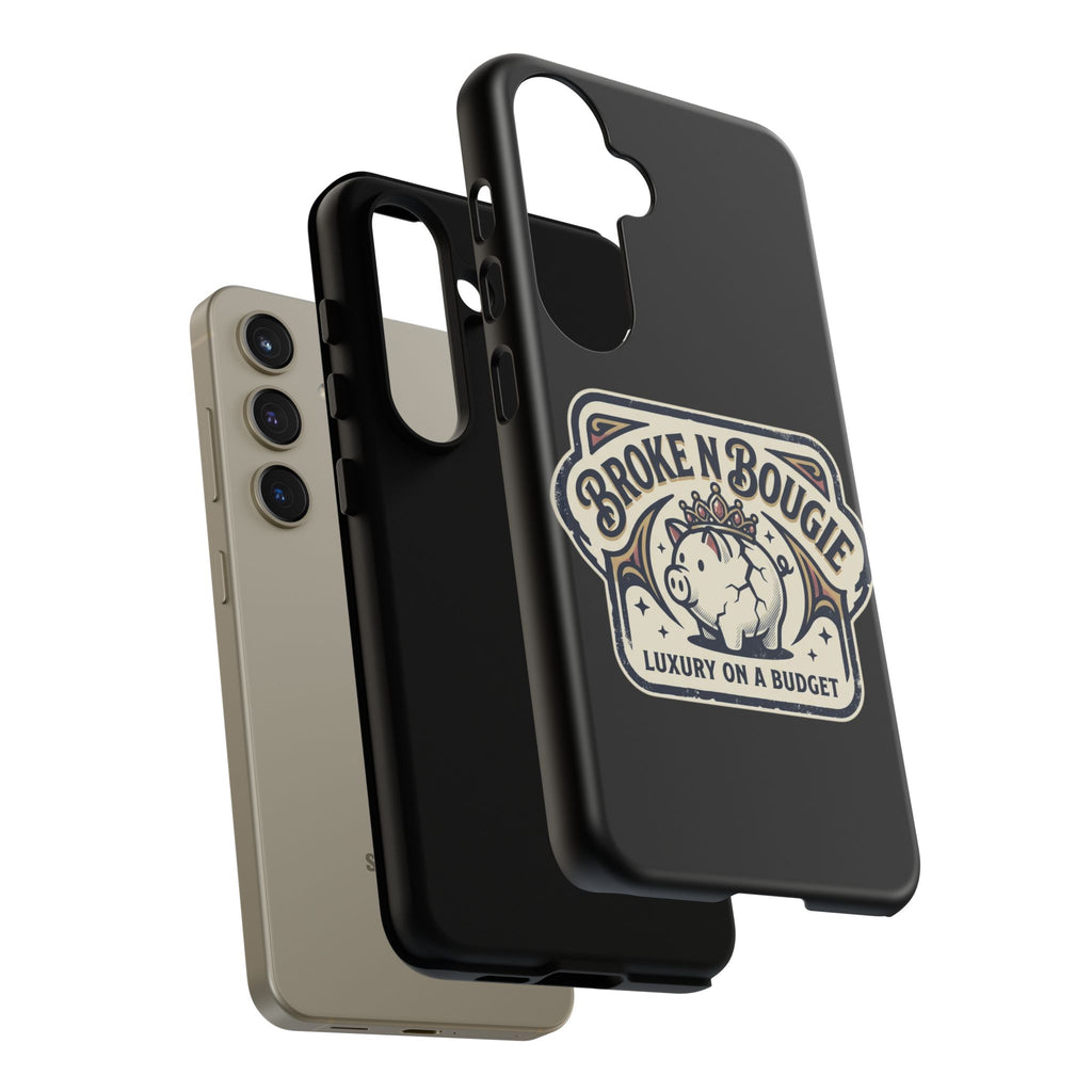 Phone Case — "Broke N Bougie: Luxury on a Budget" Cute Pig Design