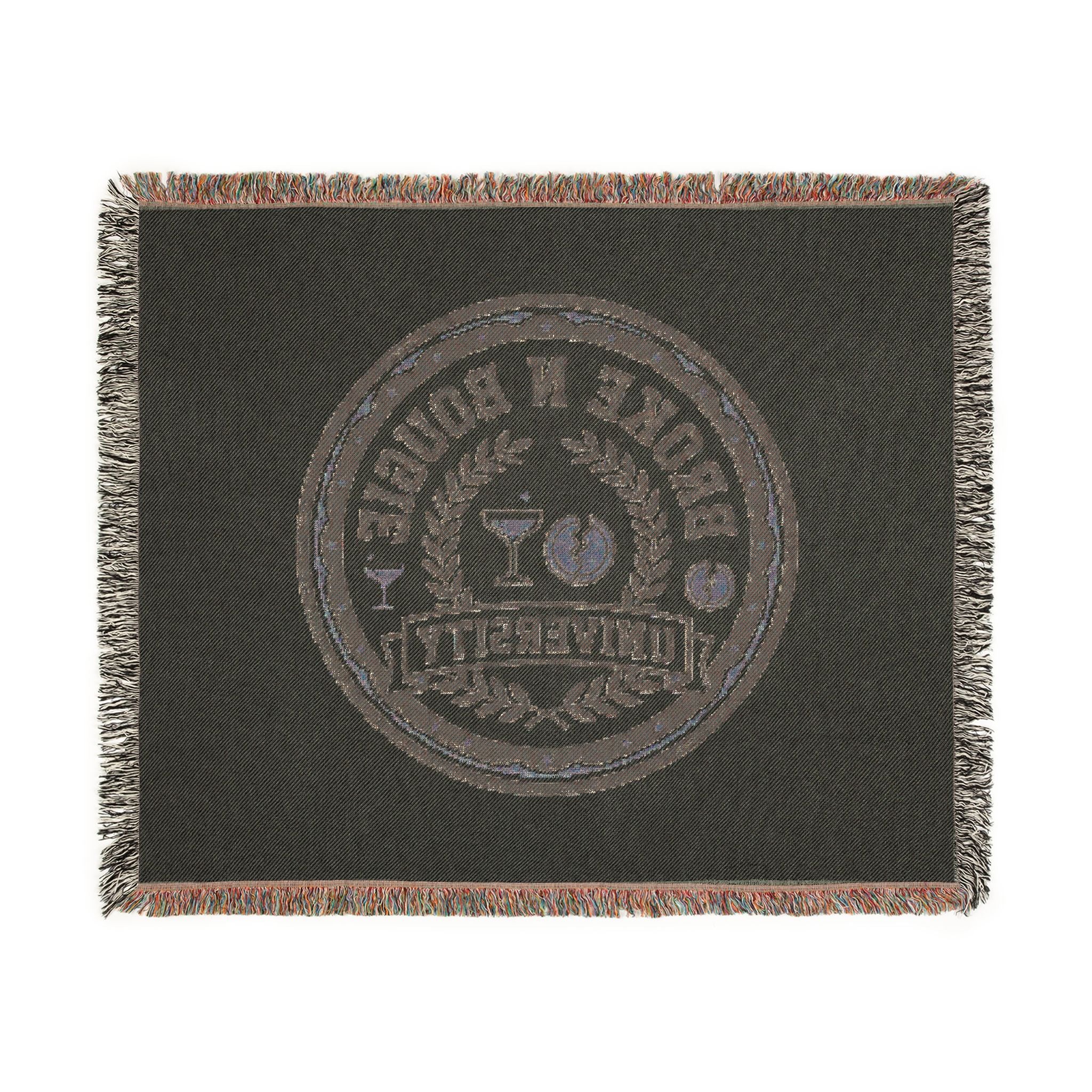 Broken n Bougie University Woven Blanket