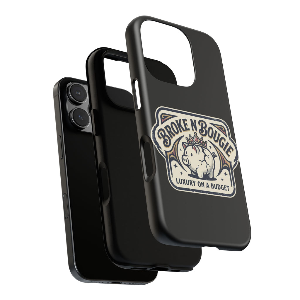 Phone Case — "Broke N Bougie: Luxury on a Budget" Cute Pig Design