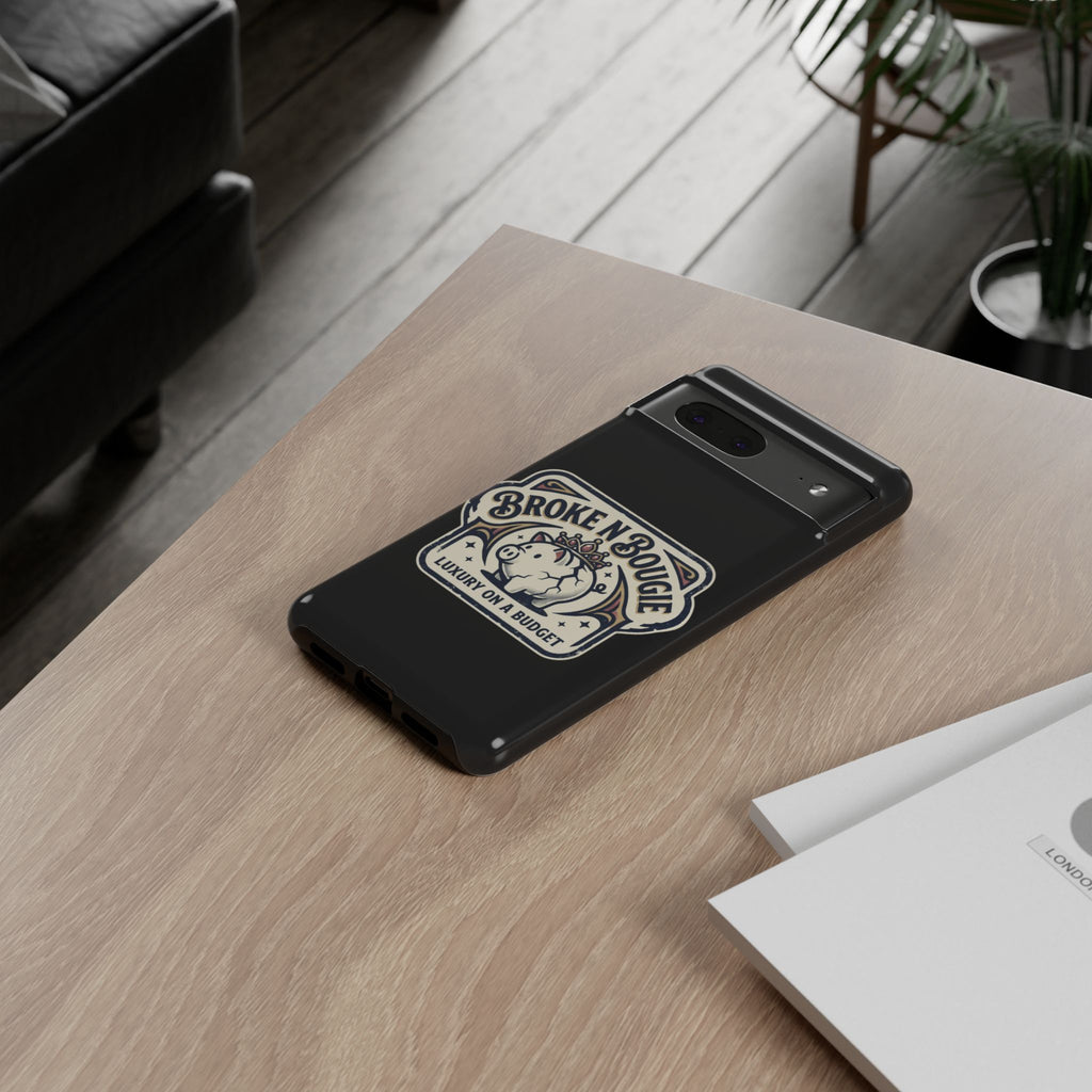 Phone Case — "Broke N Bougie: Luxury on a Budget" Cute Pig Design