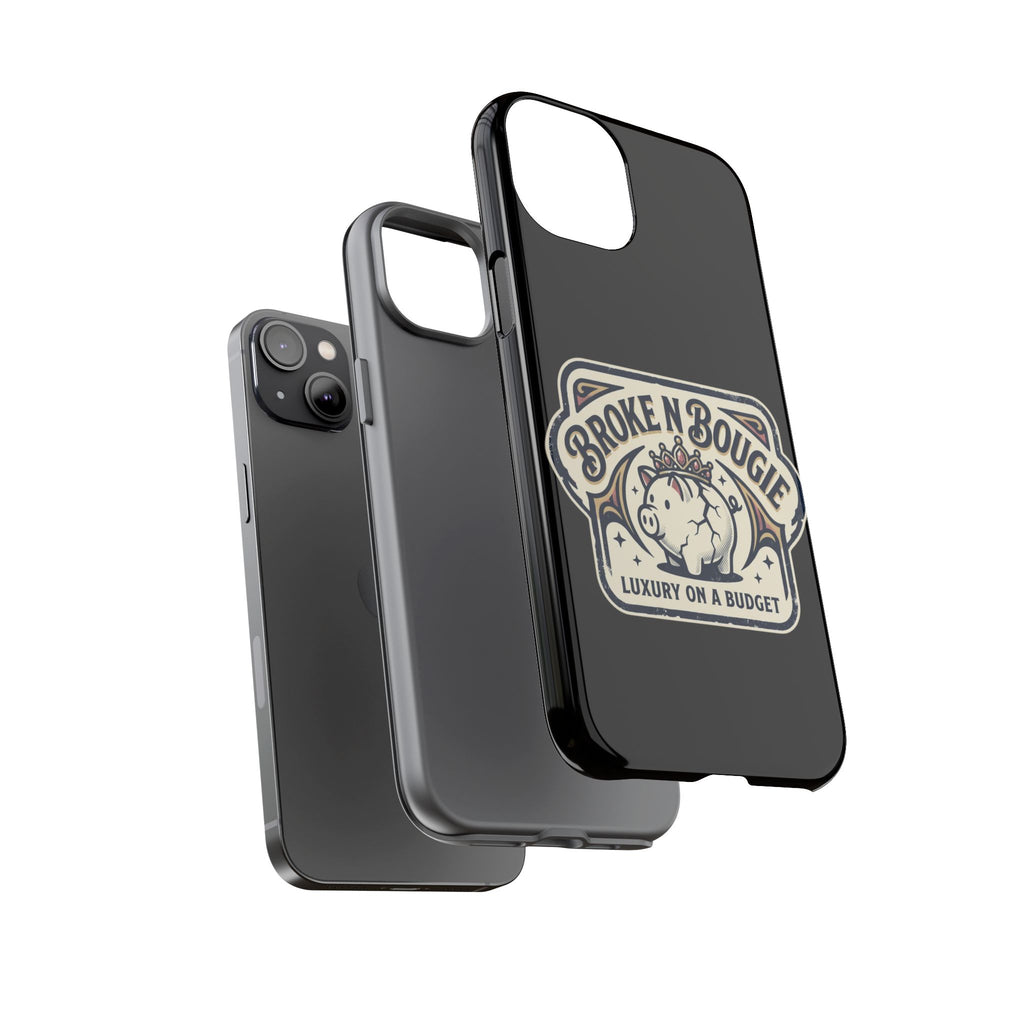 Phone Case — "Broke N Bougie: Luxury on a Budget" Cute Pig Design