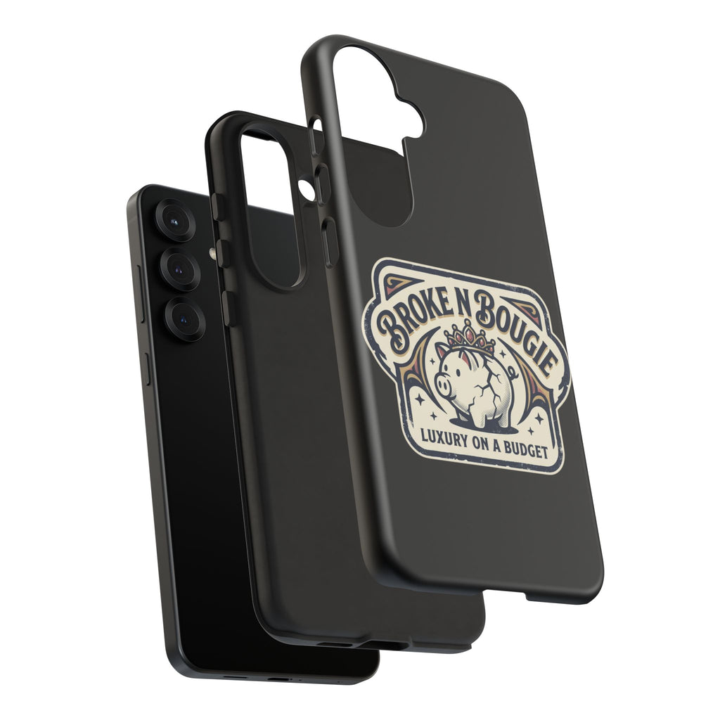 Phone Case — "Broke N Bougie: Luxury on a Budget" Cute Pig Design