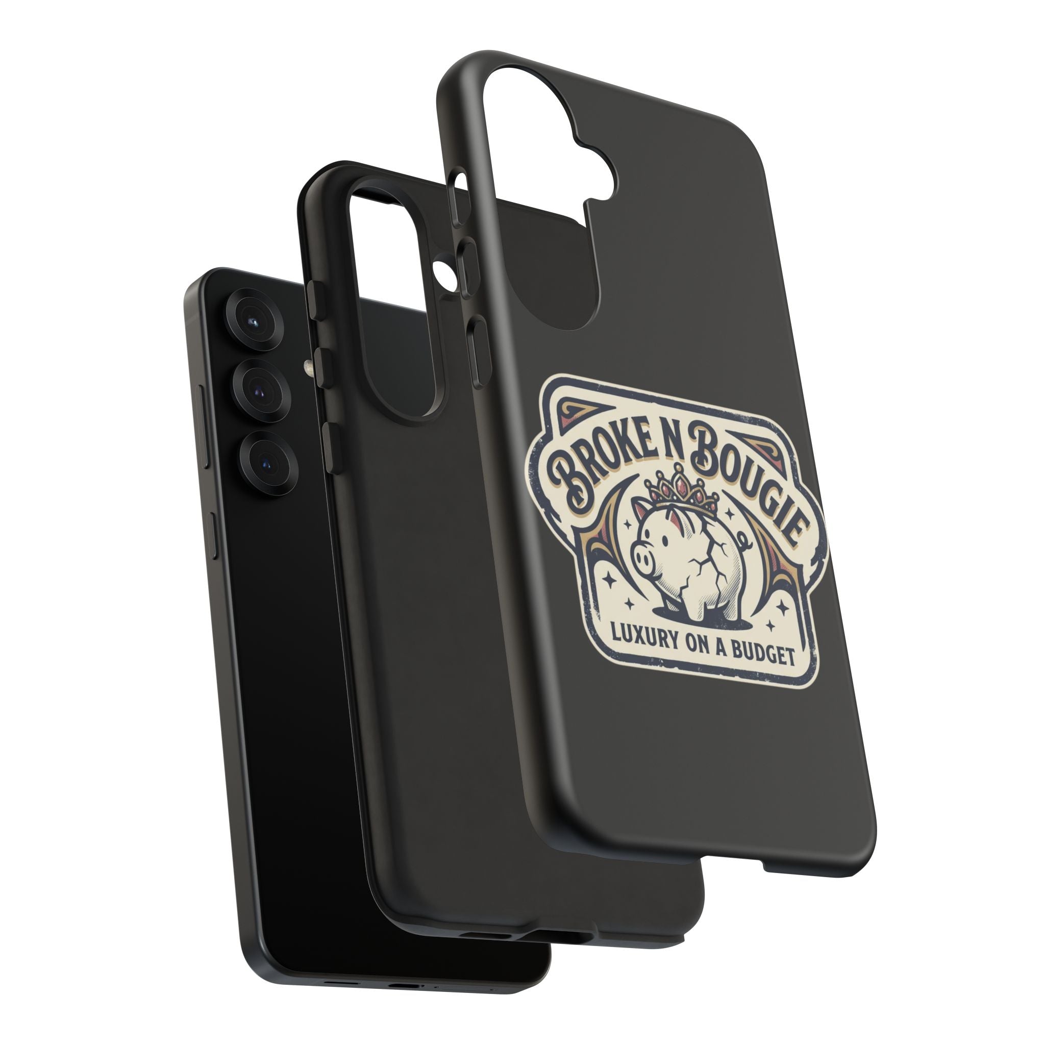 Phone Case — "Broke N Bougie: Luxury on a Budget" Cute Pig Design